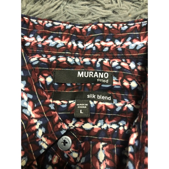 Murano Silk Blend Button Down Shirt - Picture 2 of 5